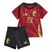 Camisa de time de futebol Bélgica Jeremy Doku #22 Replicas 1º Equipamento Infantil Europeu 2024 Manga Curta (+ Calças curtas)